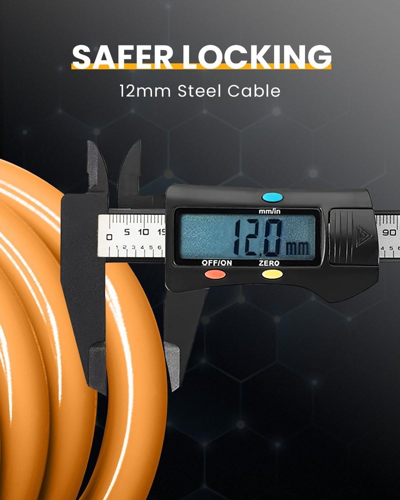 KEYSTP Bike Lock Cable with Combination,High Security 5-Digit Resettable Combination Bicycle Lock Anti-Theft, with Mounting Bracket for Bikes and Scooters - Image 4